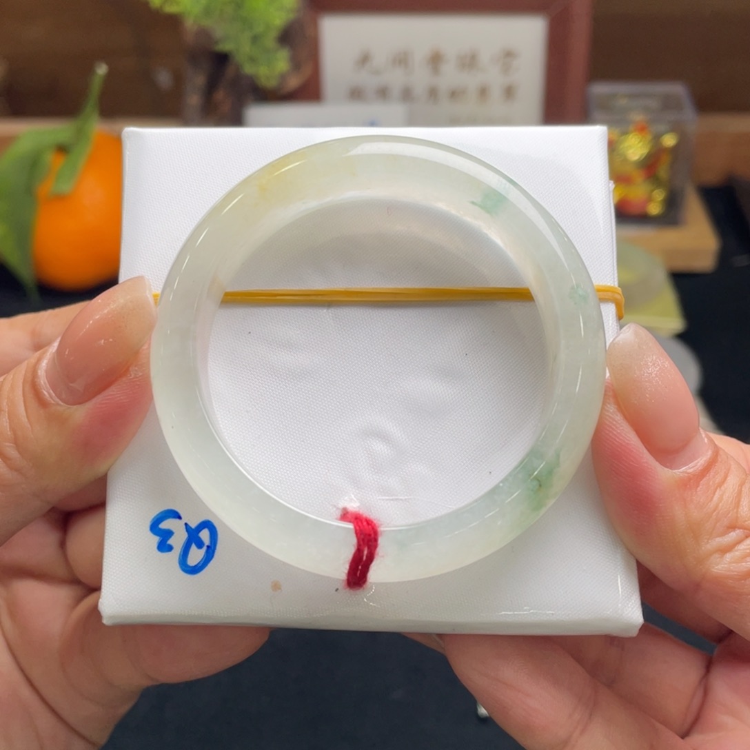 翡翠手镯未镶嵌翡翠50.6圆条