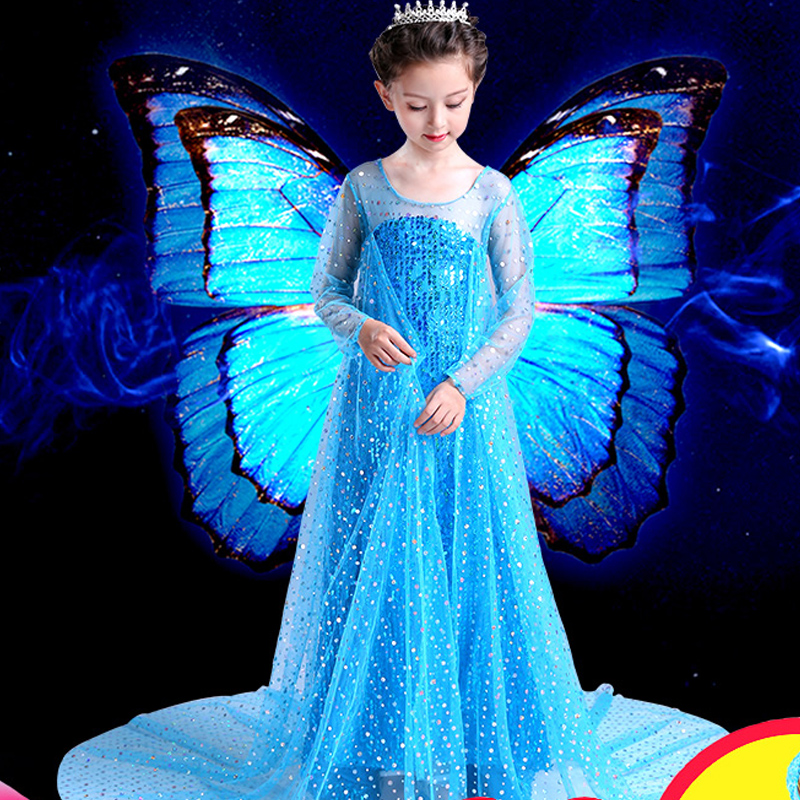 女童爱莎裙子2025艾沙小女孩艾莎连衣裙秋冬季爱沙elsa爱莎公主裙