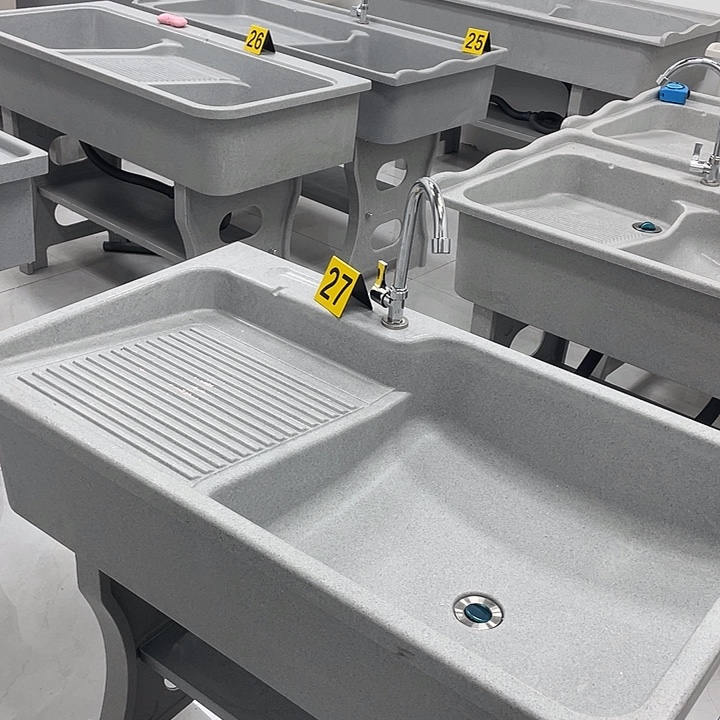 *****石英石27号平边无挡水灰色100.58.80cm