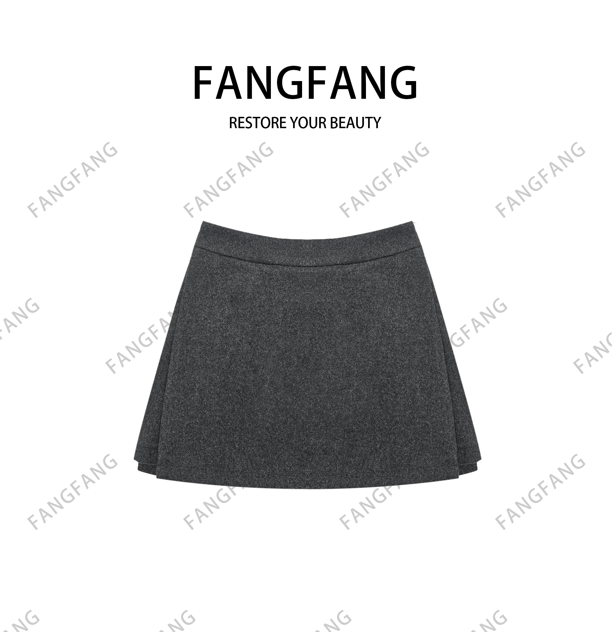 方方私服 高腰半身裙裤直筒百搭A字休闲时尚气质裙裤显瘦5311