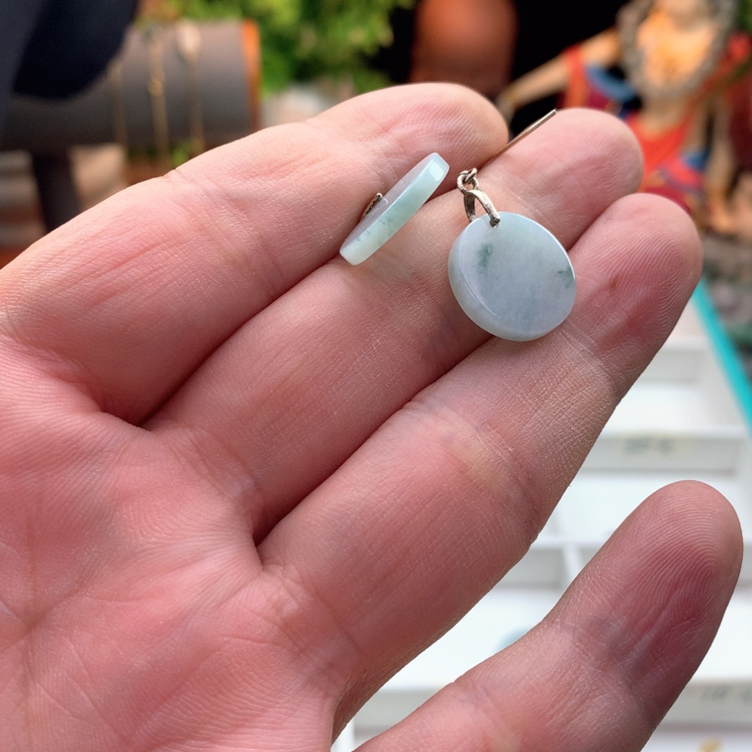 颈饰银S925镶嵌翡翠