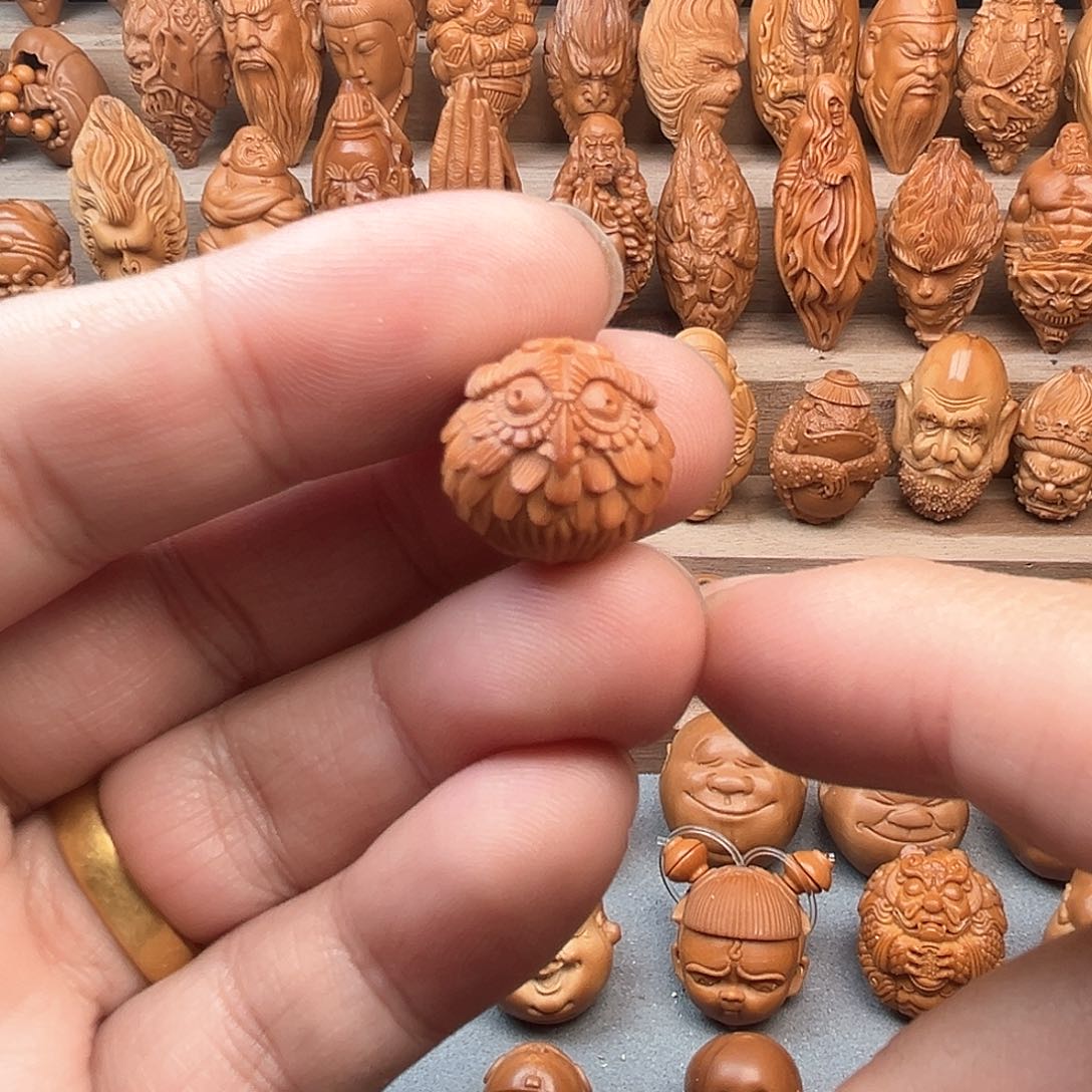 猴头核桃吊坠17猫头鹰