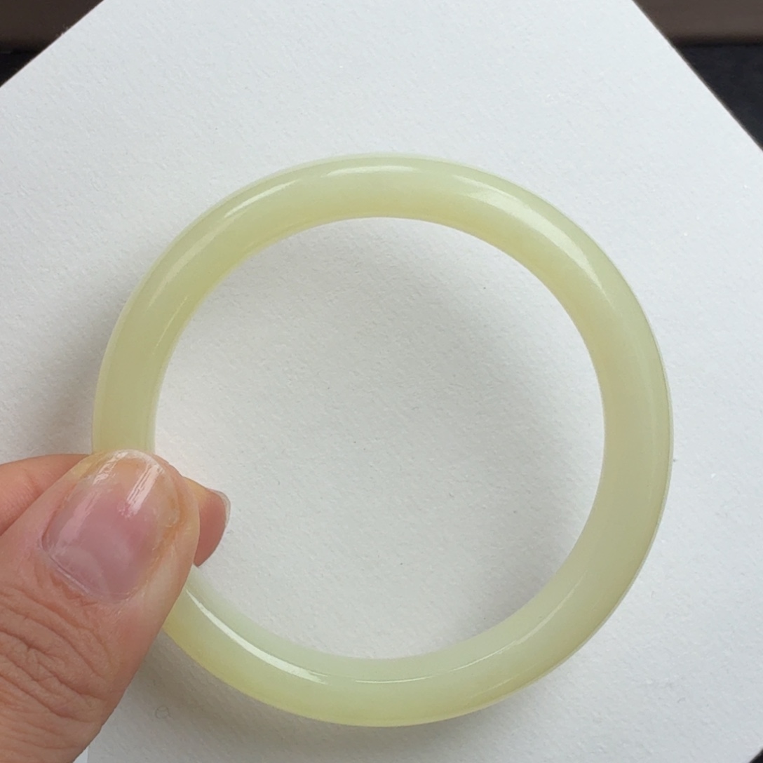 和田玉未镶嵌手镯黄口奶黄包5号