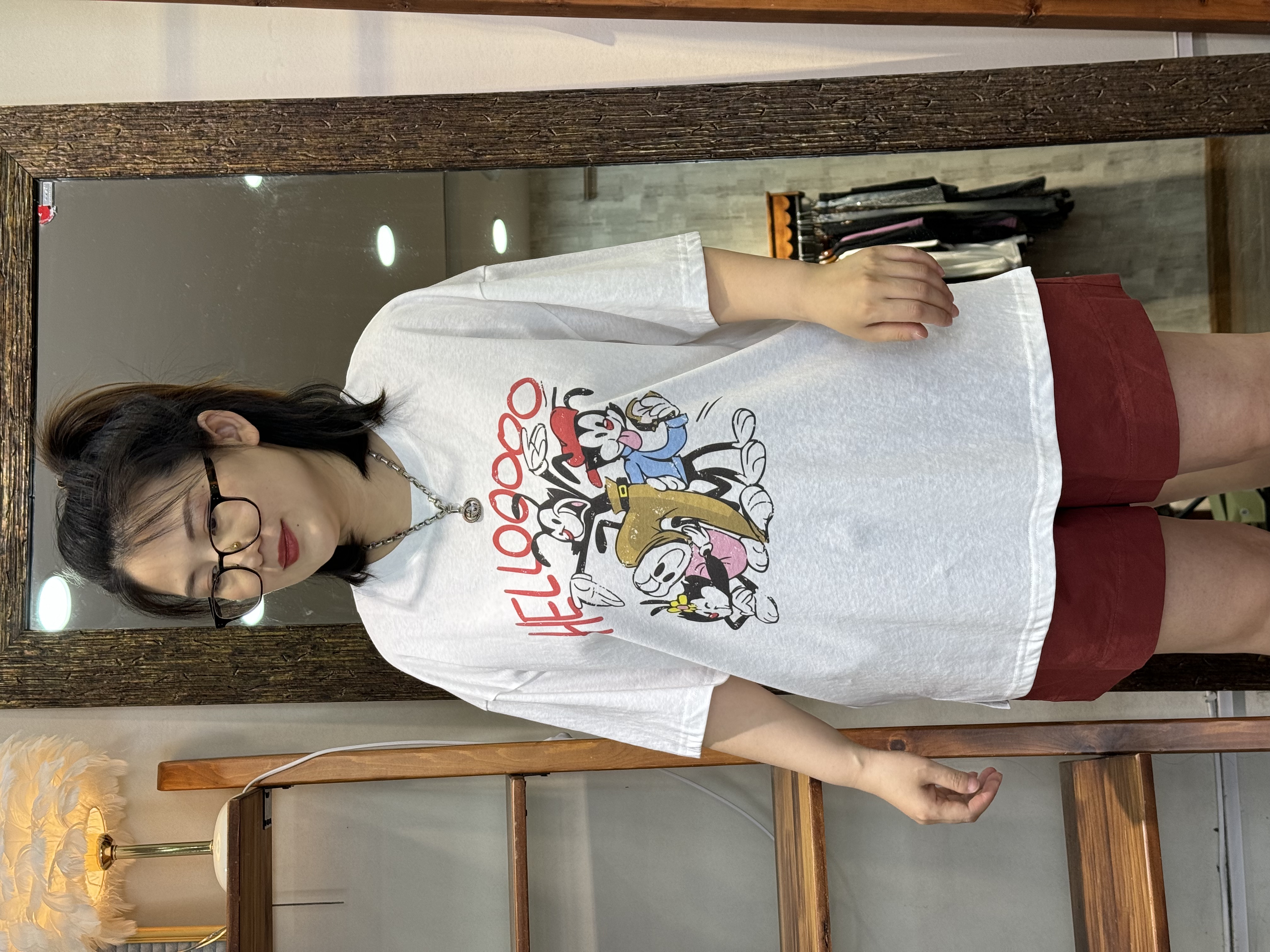 T恤-10649大码女装春夏棉质胖MM宽松薄款透气潮流文艺休闲百搭