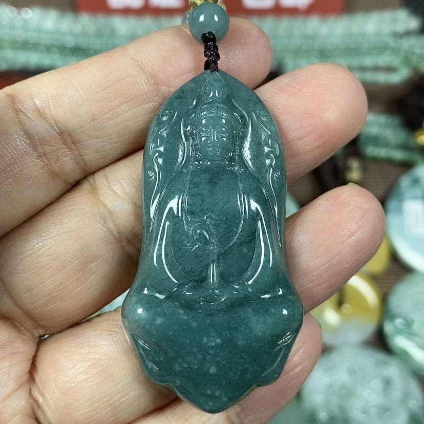 【闪购商品】翡翠颈饰未镶嵌玉吊坠翡翠玉素衣观音
