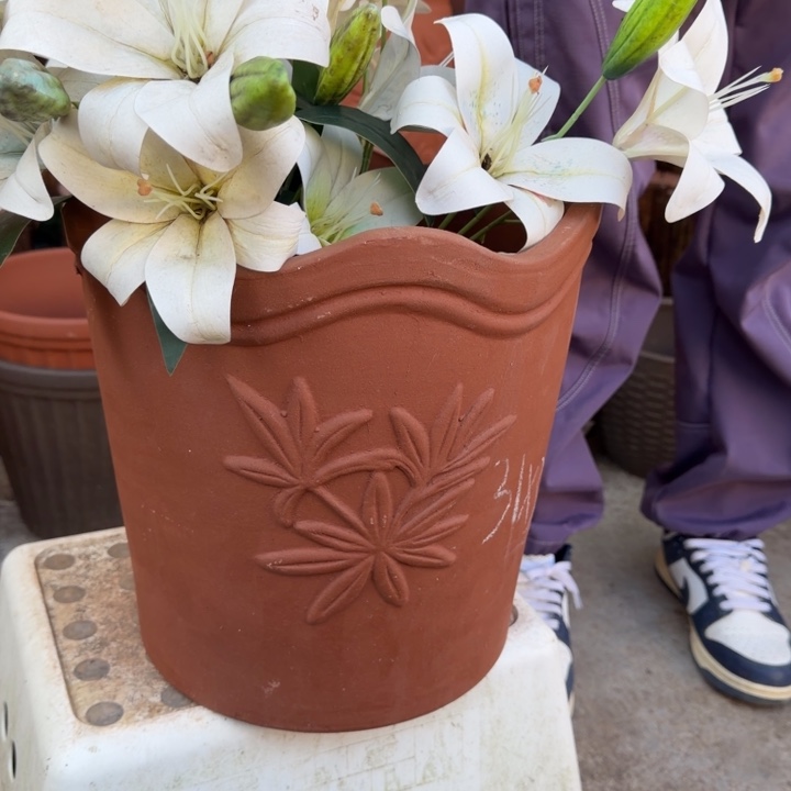 紫砂花盆口31高30宜兴紫砂 
