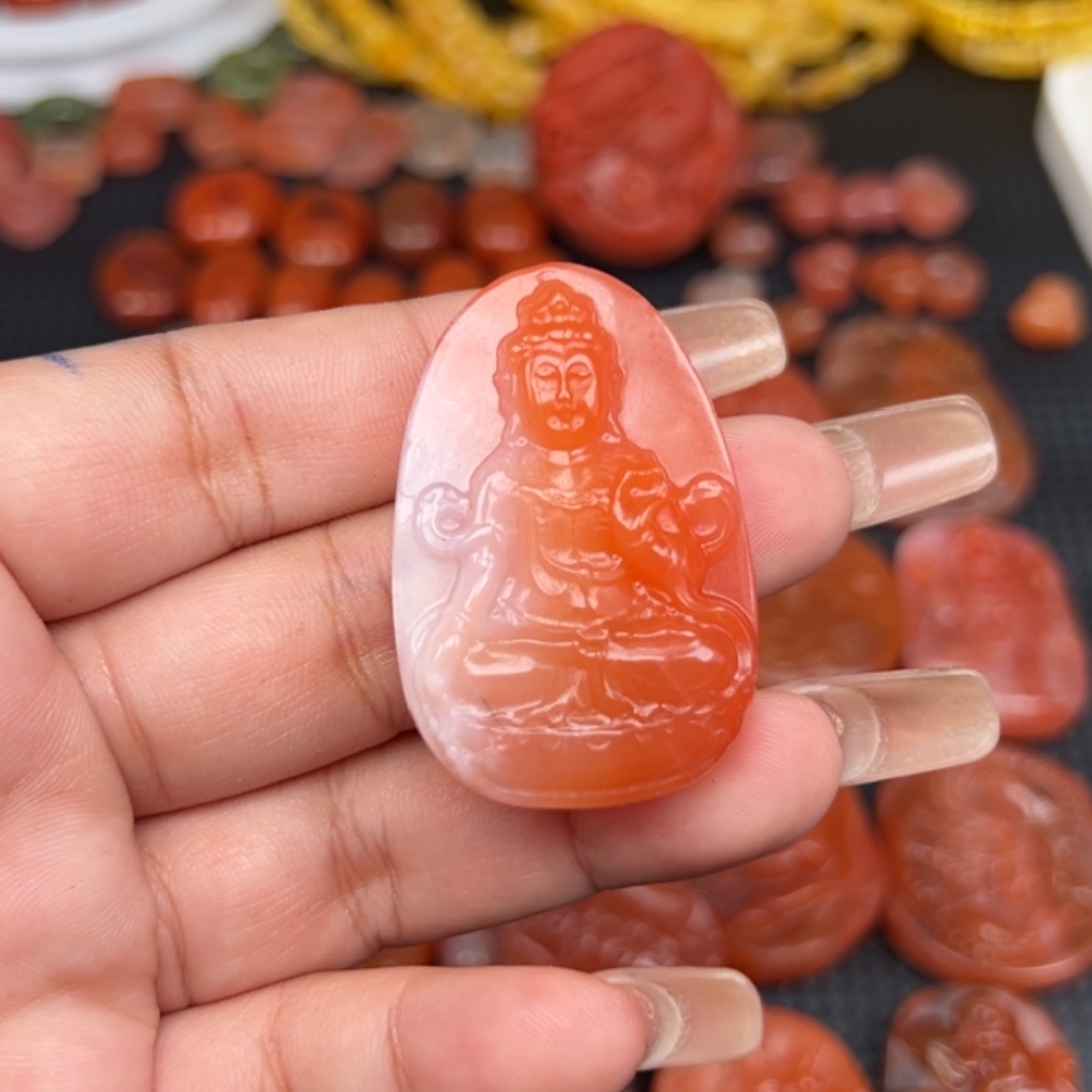 星***约南红玛瑙未镶嵌吊坠(不含链)