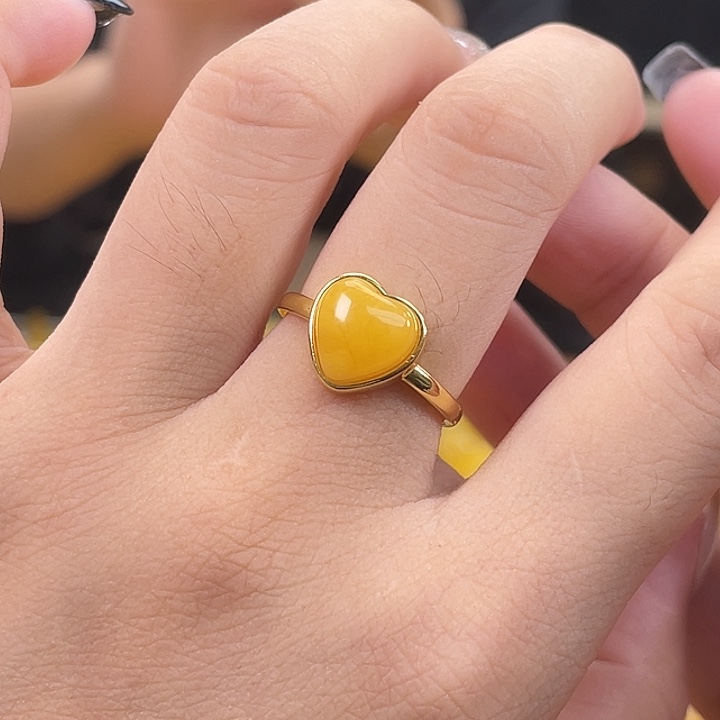 琥珀银S925镶嵌珠宝奇石多样性发其一h