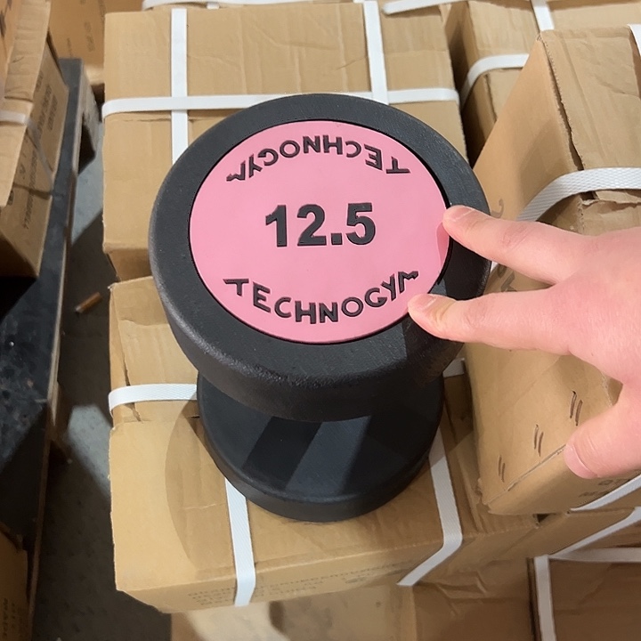 全新纯钢泰诺哑铃12.5公斤一对粉色