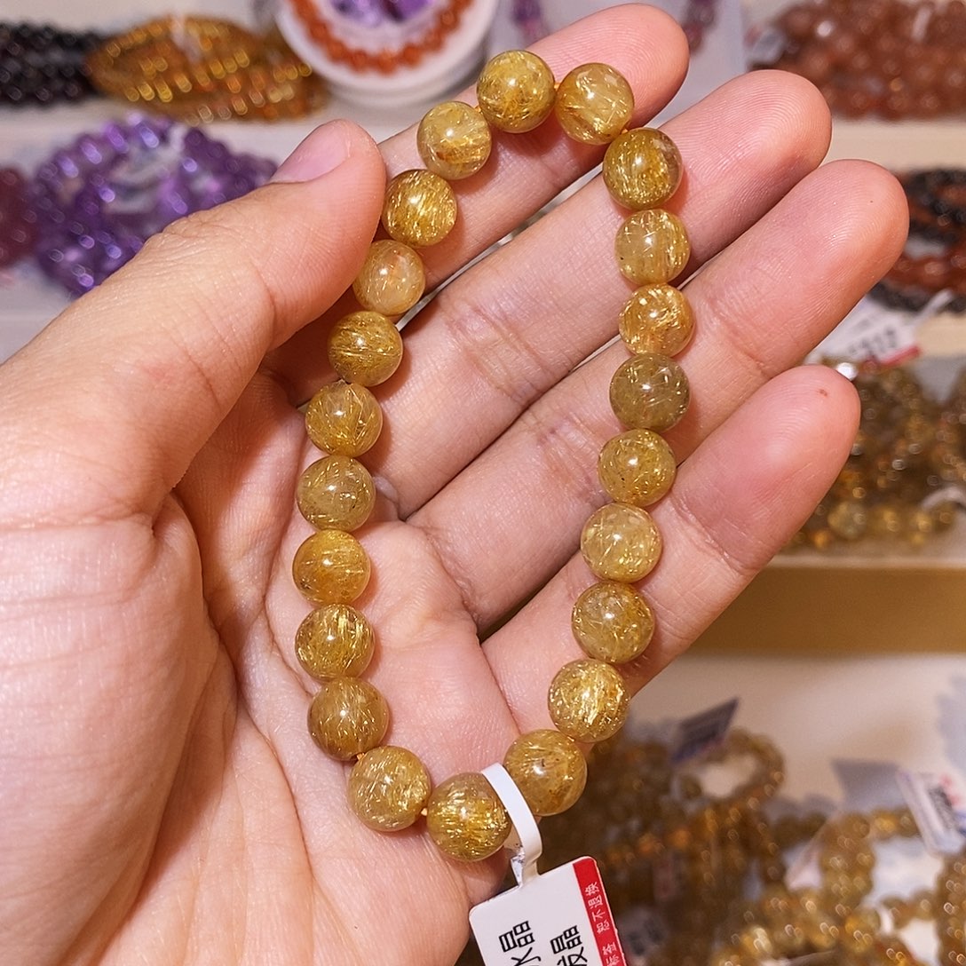 【闪购商品】水晶手串未镶嵌烟花钛晶8.8mm