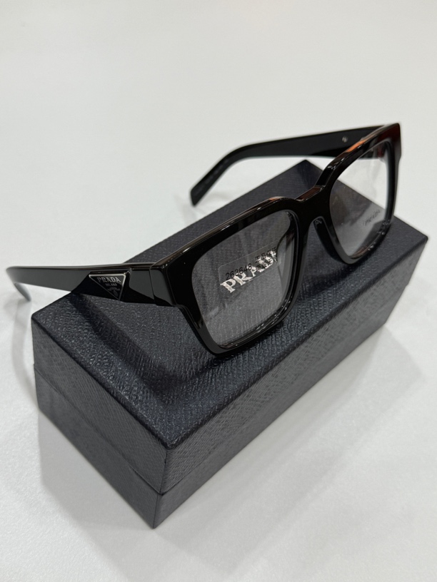 95新 Prada/普拉达 夏七中古/prada三角标平光镜/眼镜