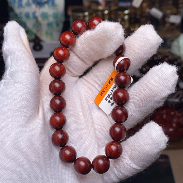 手串/手链小叶紫檀原汁原味1.0cm 无棕眼顶泥 肉中金星