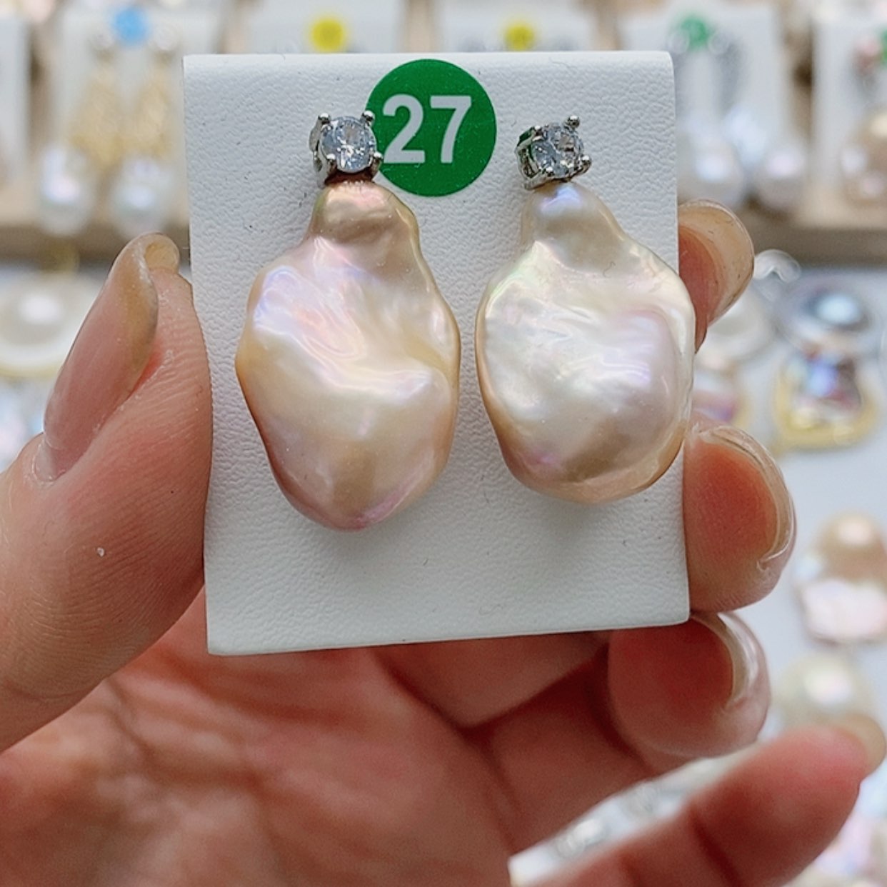 【闪购商品】淡水珍珠耳饰银S925镶嵌