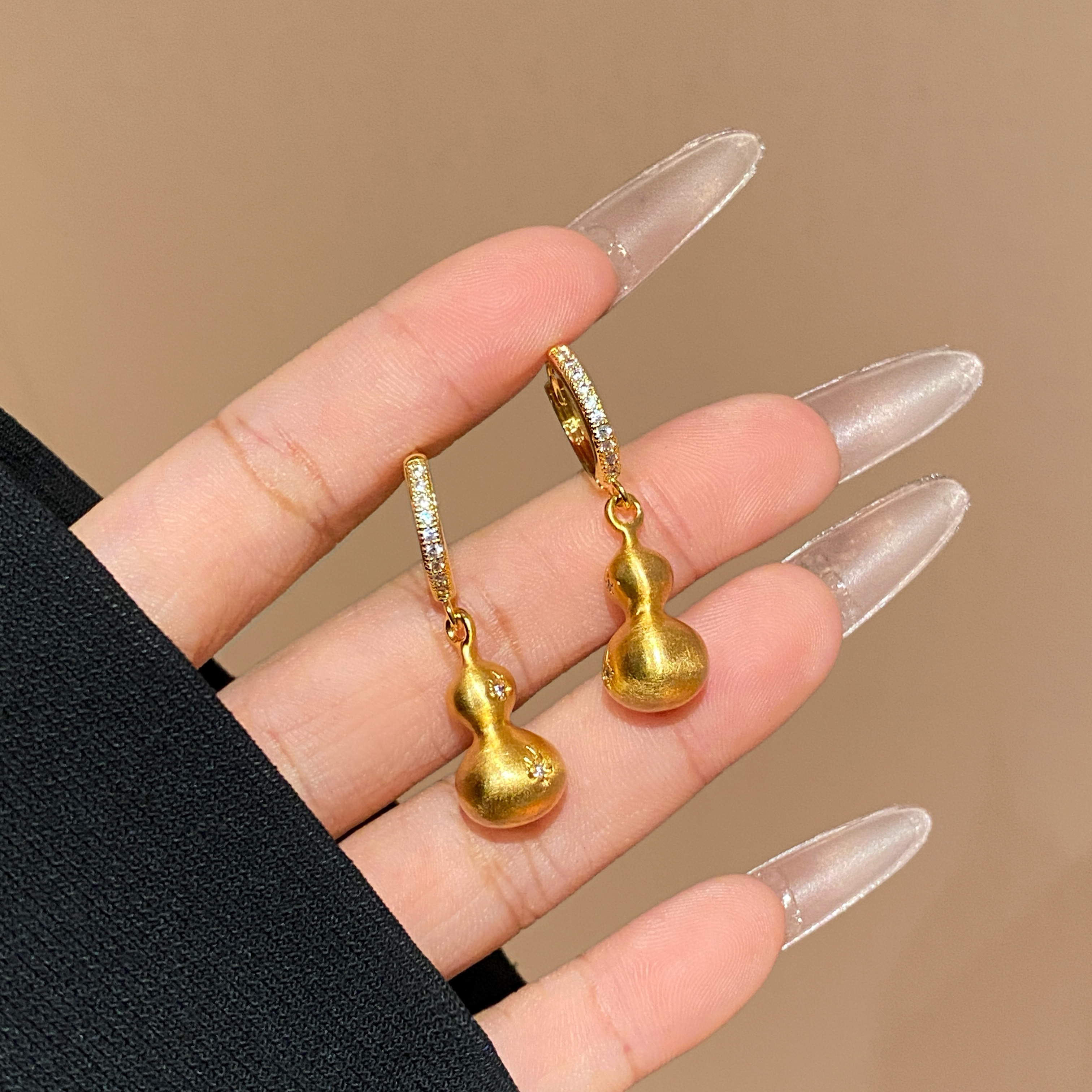  【小葫芦】简约百搭高级感小众轻奢耳环A3793