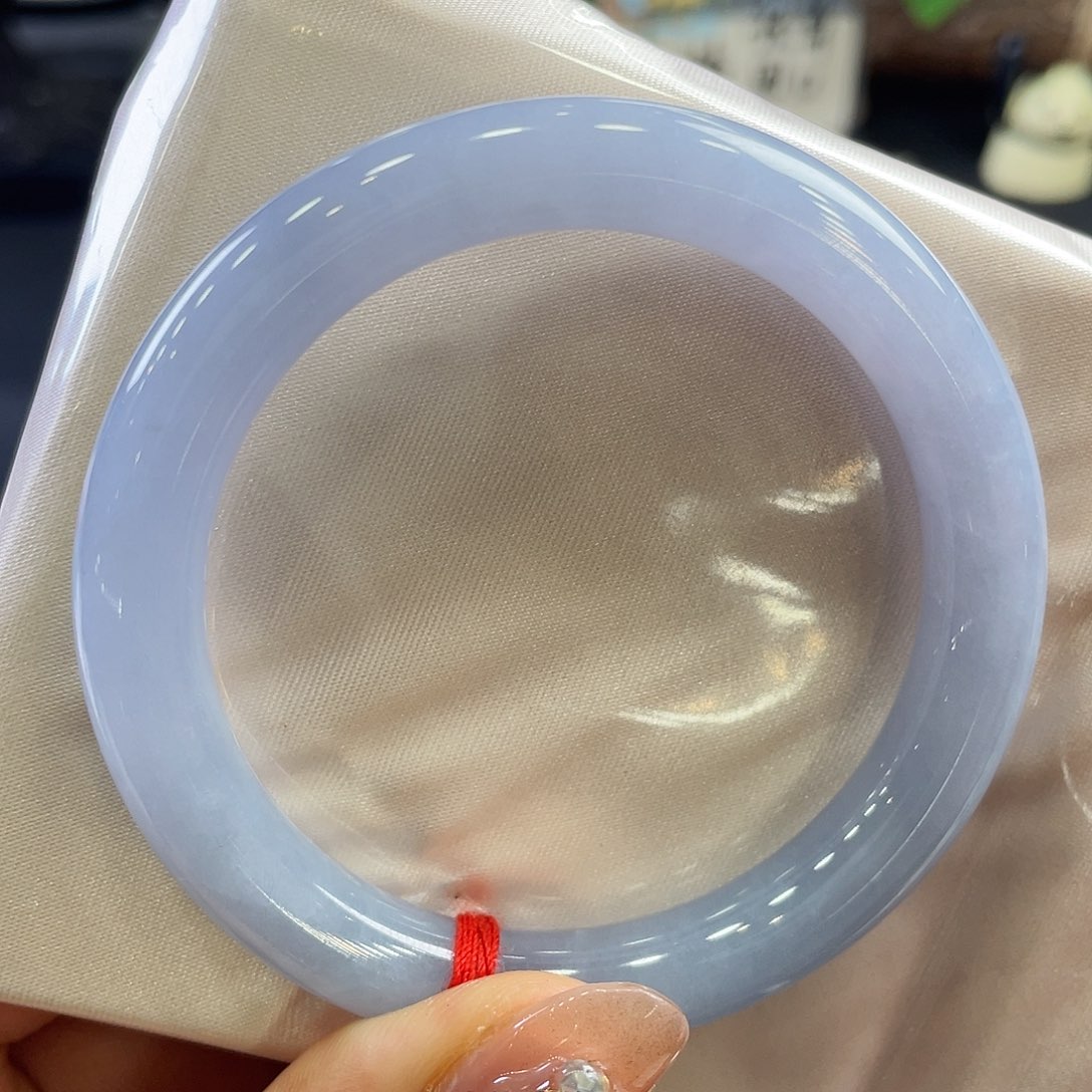 未镶嵌手镯翡翠胶润紫罗兰53圈 10号 仙女