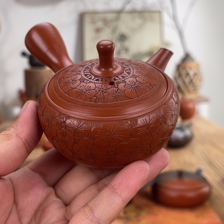 常滑玉龍昭刻合作茶壶