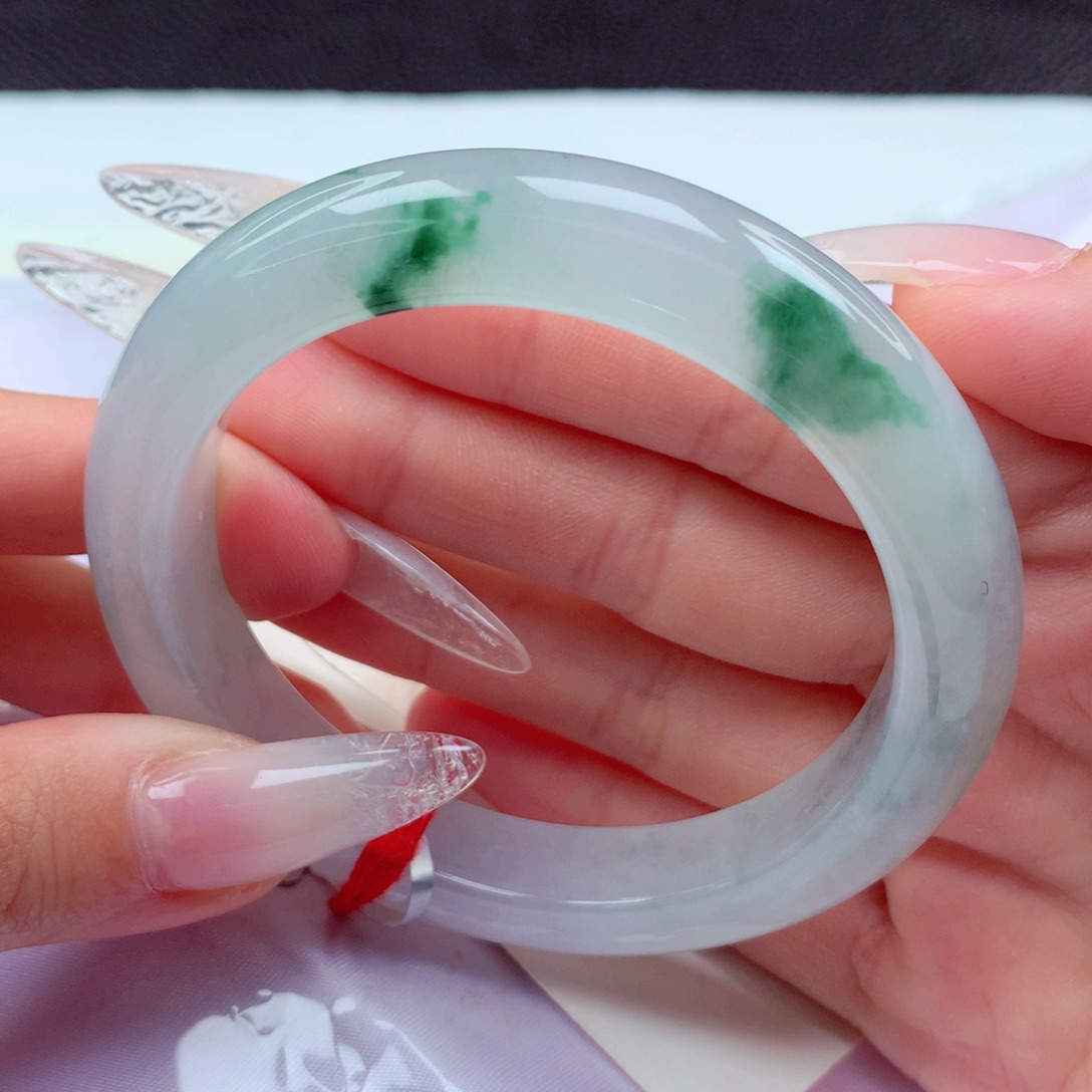 翡翠手镯未镶嵌天然缅甸翡翠A货手镯 8号