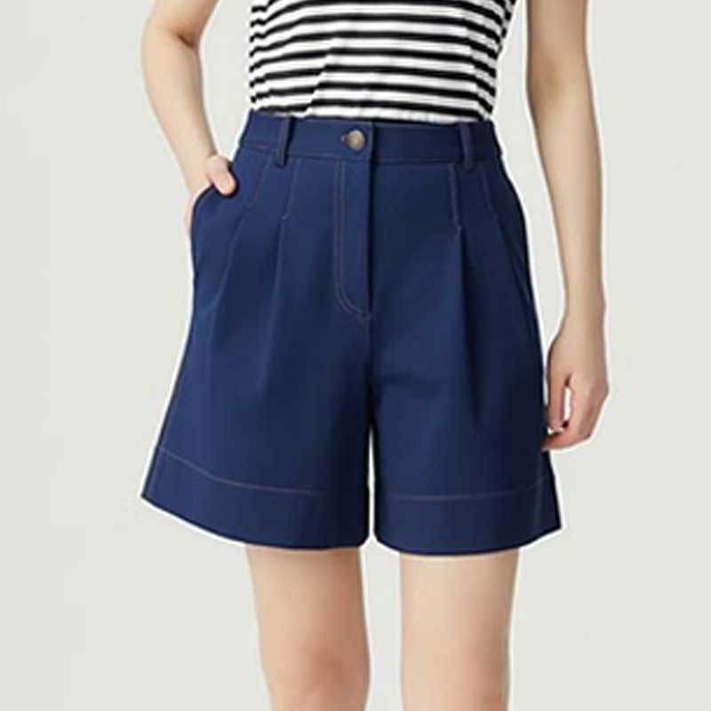 {专柜}商场同款2025春夏百搭简约高腰显瘦直筒休闲短裤1100509