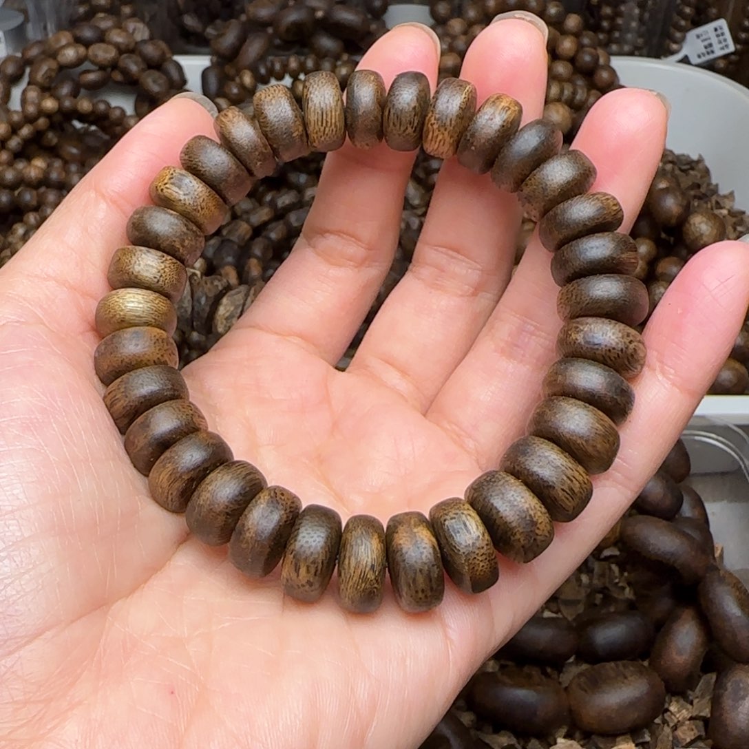 沉香手串杨*单圈1.2规格高油15.8克老料海南乌身