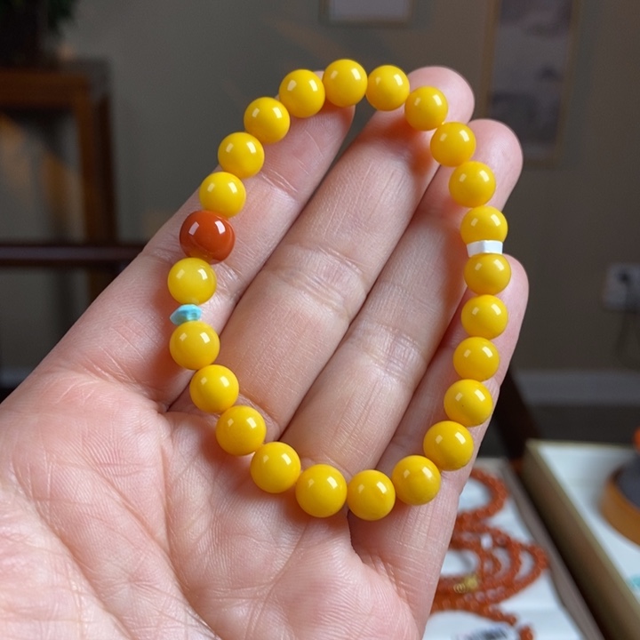 琥珀手链未镶嵌蜜蜡手串7
