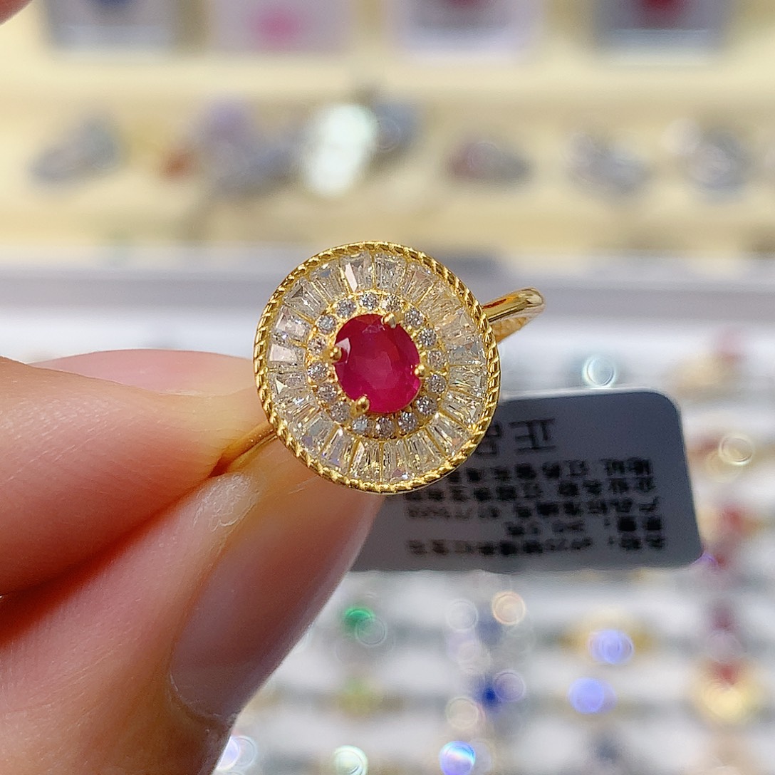 银S925镶嵌红宝石戒指