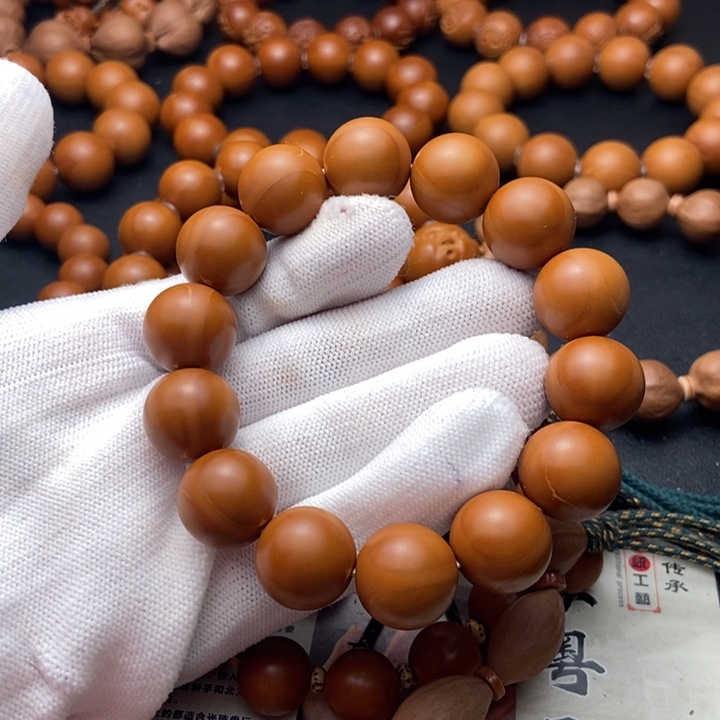 橄榄核手串/手链1.58铁核同轴正圆光珠