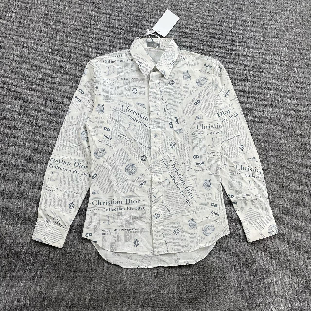95新 DIOR/迪奥 （bb）126  报纸长袖衬衫 37码