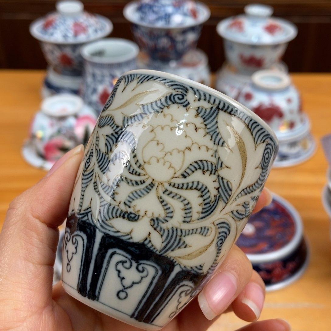 手绘现代茶具非古董