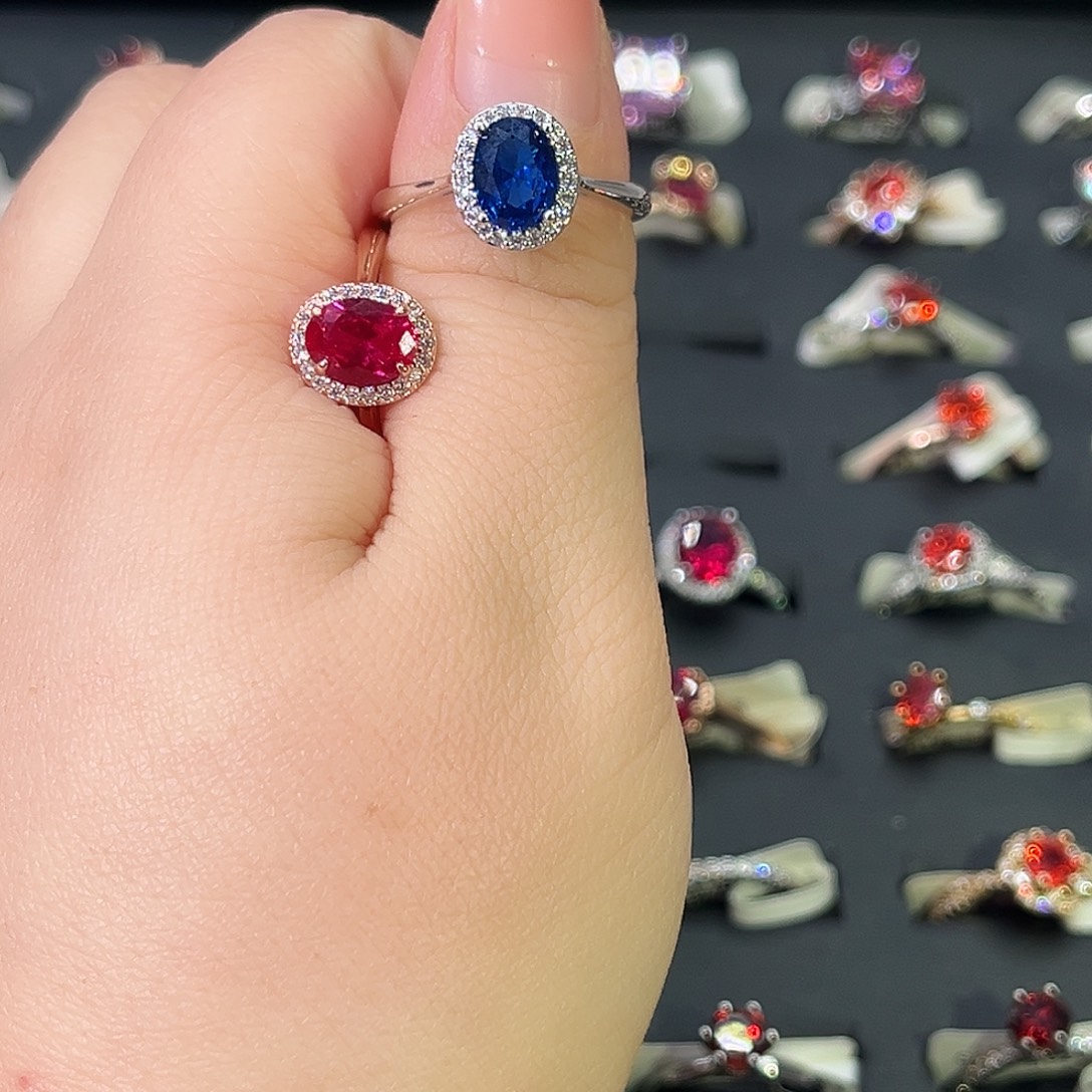 莫桑石非金属SH K白鸽子蛋两卡-15（换红色）