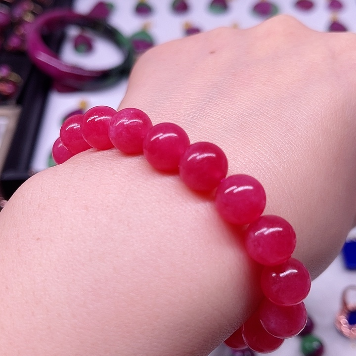 红宝石蔷薇手串卡10未镶嵌