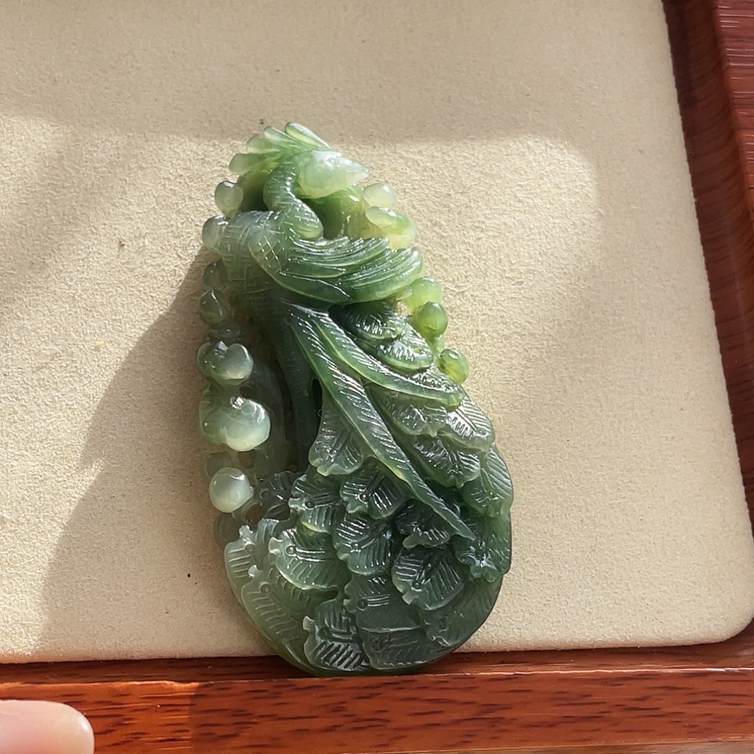 和田玉未镶嵌颈饰碧玉凤凰