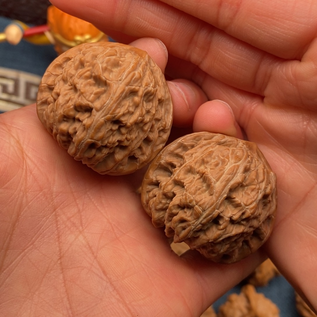 文玩核桃把件38球磨