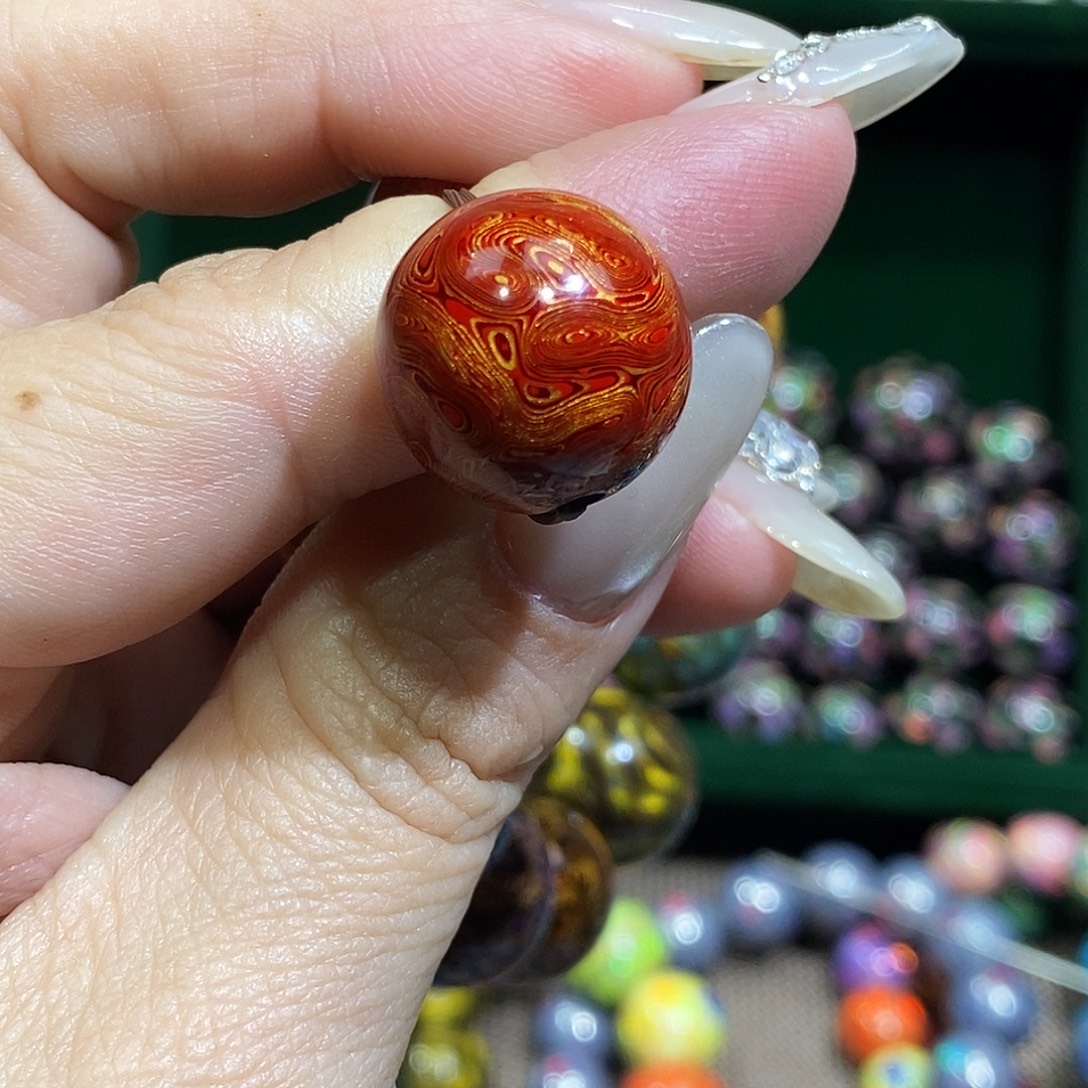 偷***钱大漆珠1.5千层红……