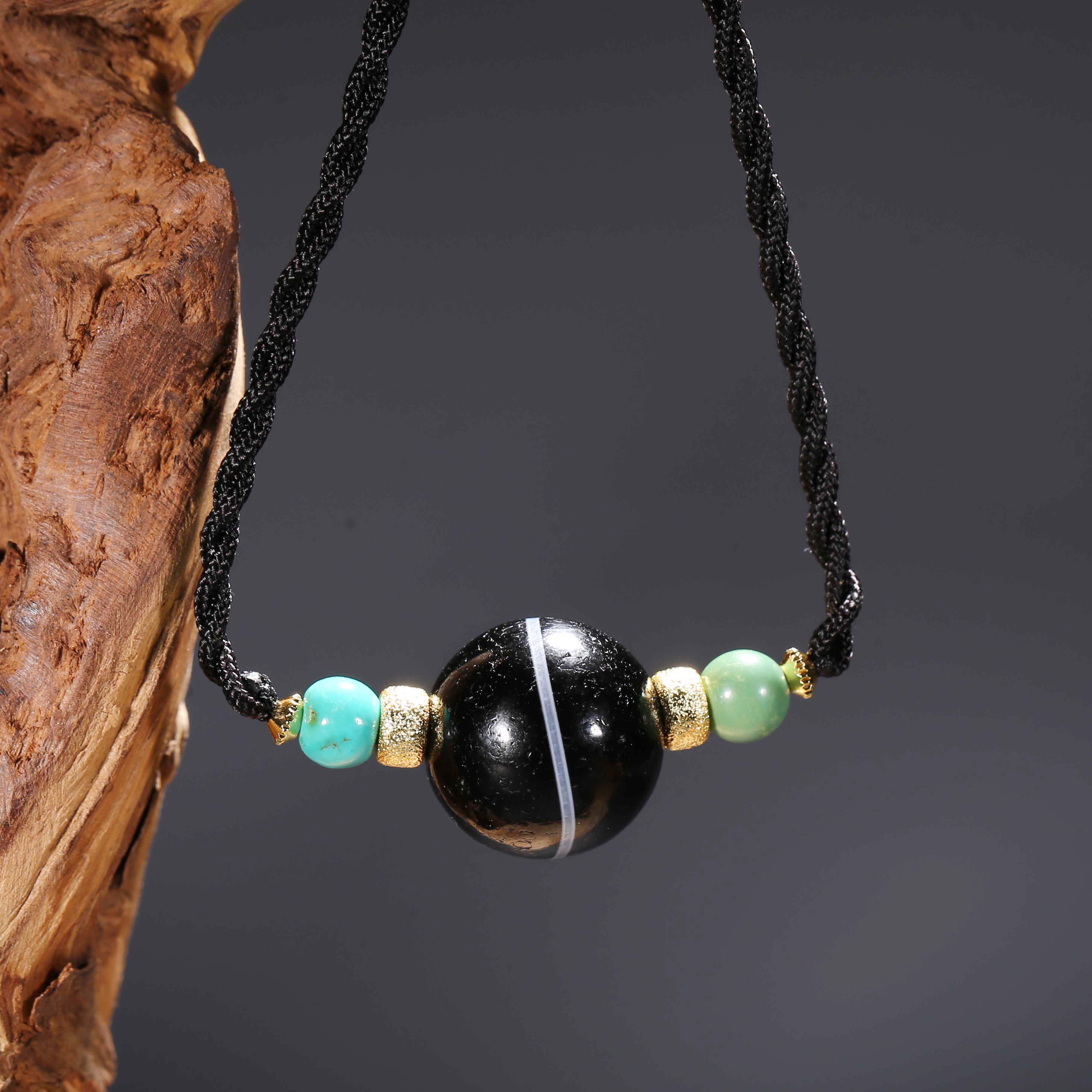 【济文阁】JOY20121353民国 药师玛瑙珠吊坠