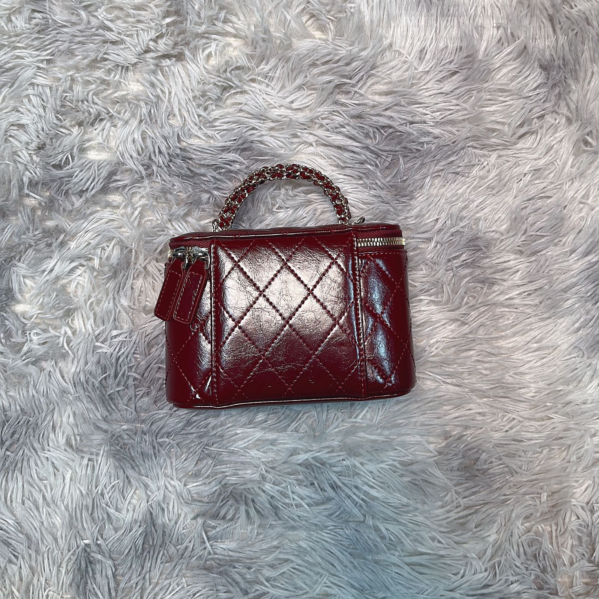 时尚百搭真皮女包想 盒子 麻废包 红色 高级  0404