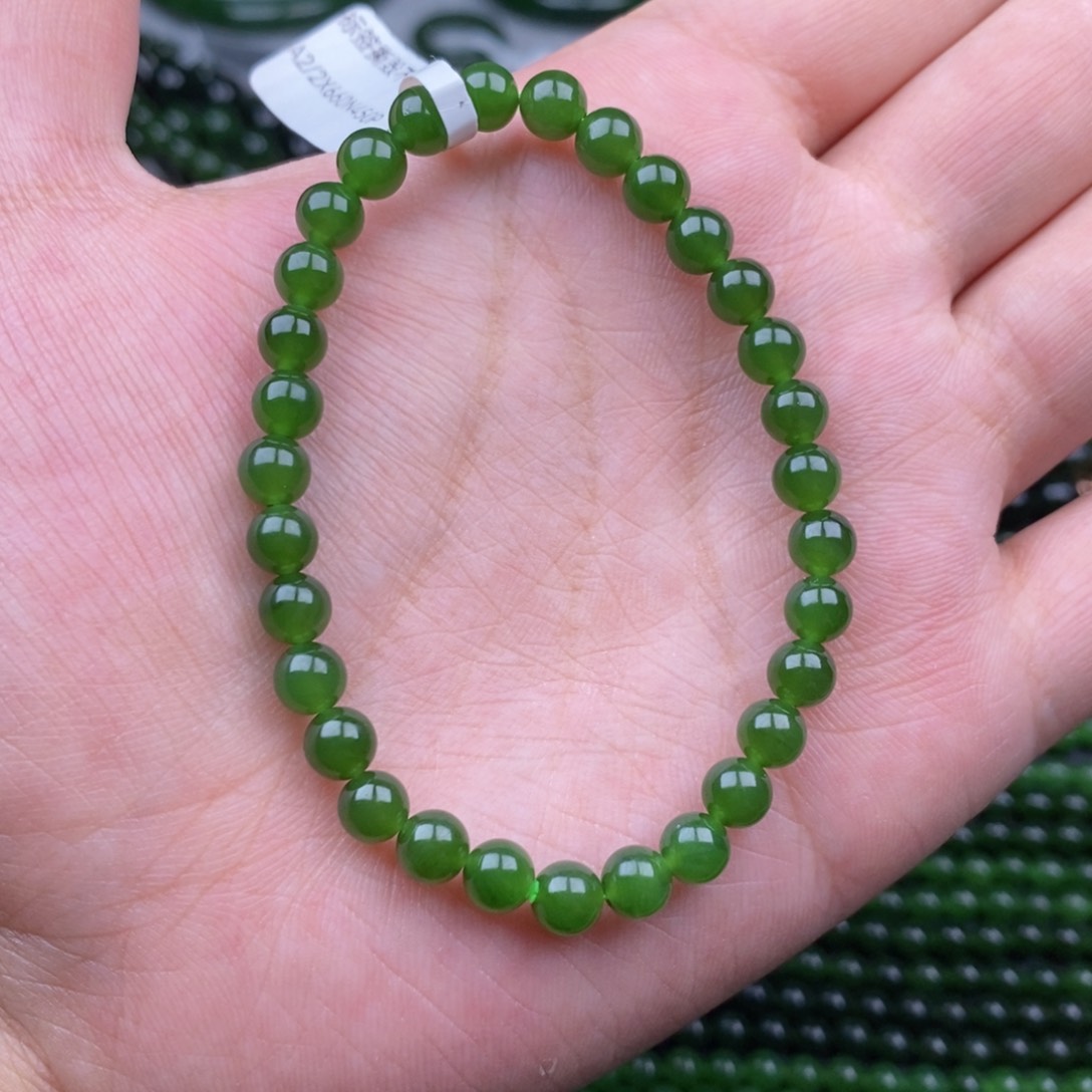 未镶嵌手串和田玉（碧玉）C**D