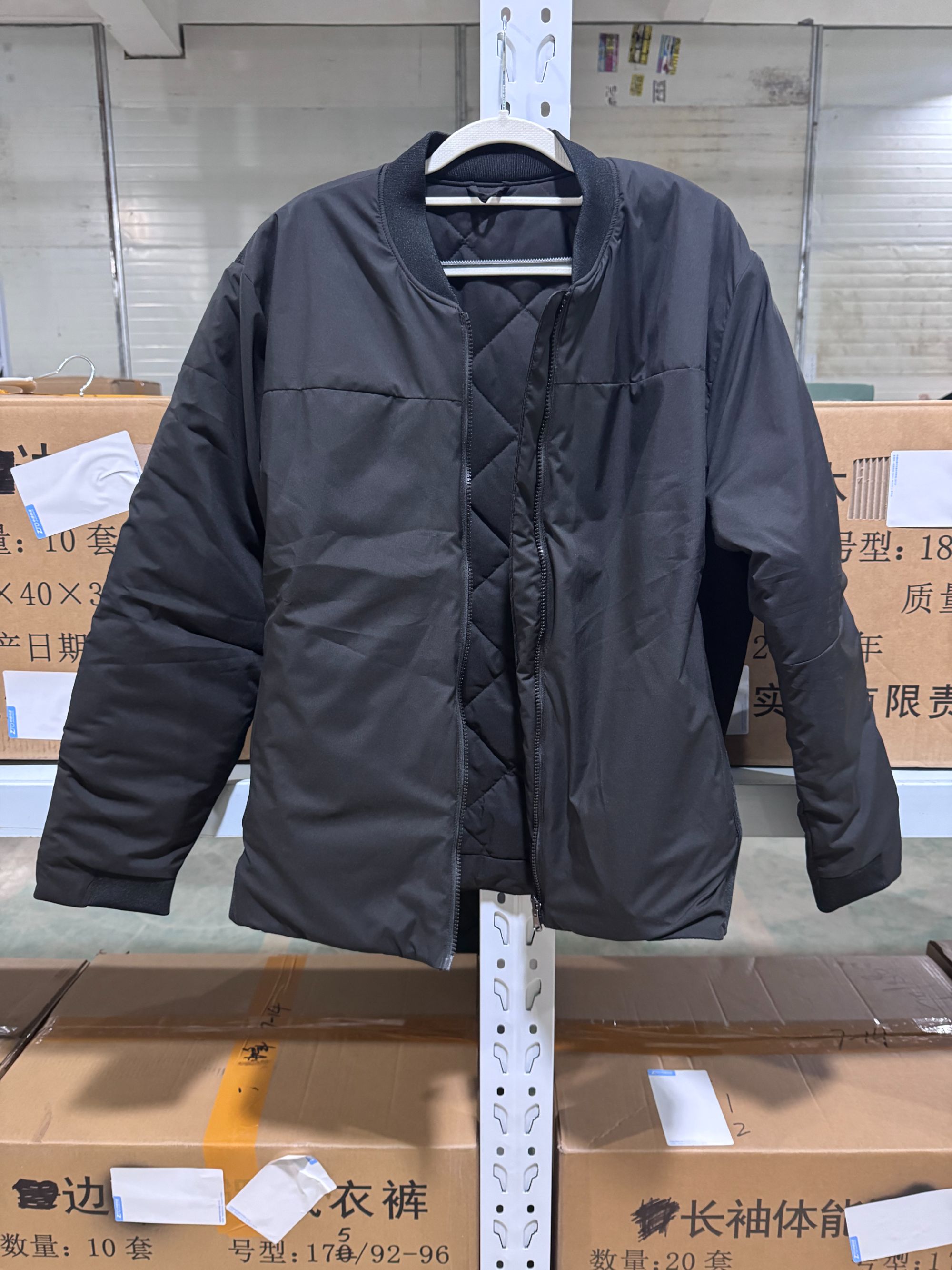 厚款宽松型巡逻防风短款中式休闲立领训练服棉服长袖消款轻薄