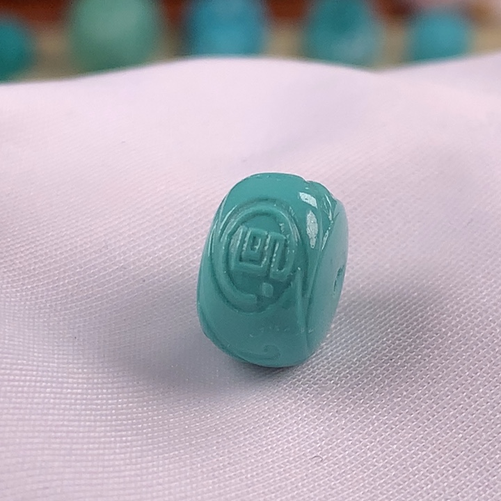 未镶嵌绿松石珠宝奇石11.3x7.8mm