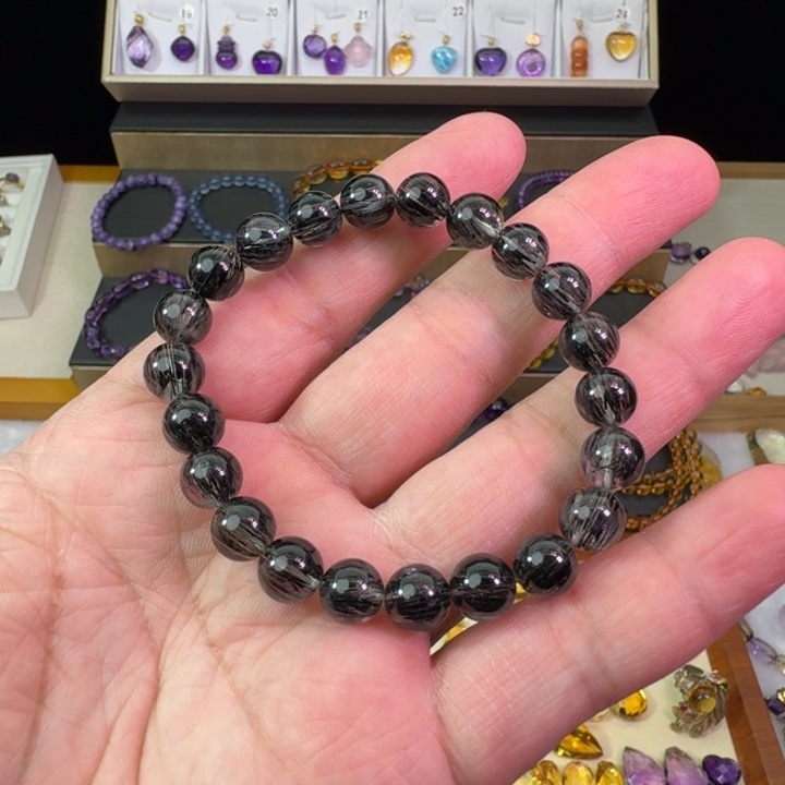发晶未镶嵌手串单圈