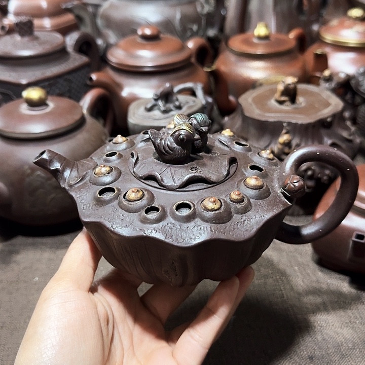 泥塑我****兵紫砂壶茶具壶