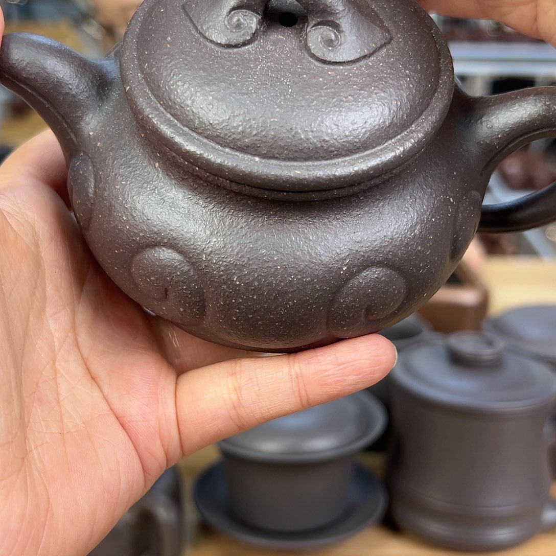 紫砂茶壶黄龙山原矿天青300