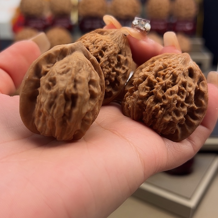 文玩核桃把件满天星➕大红袍t-015