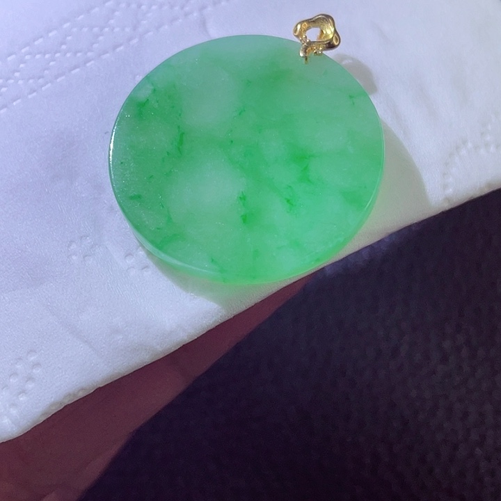 颈饰18K金镶嵌翡翠翡翠