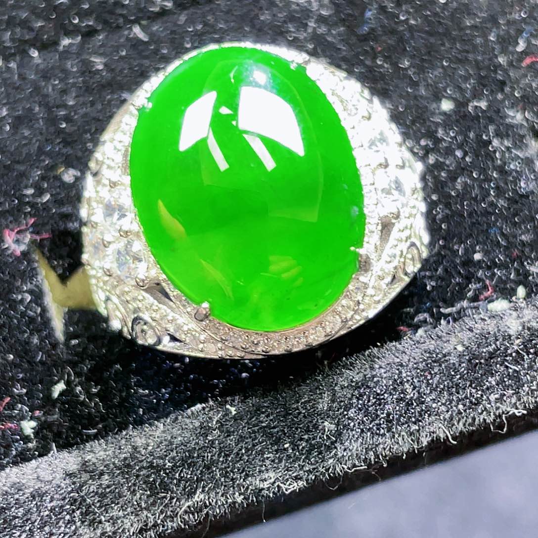 翡翠颈饰银S925镶嵌44，