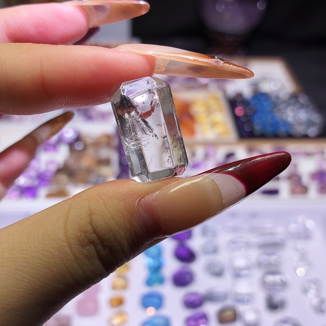 水晶颈饰未镶嵌闪灵 新品 山水墨画