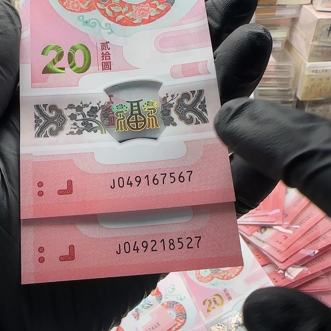 蛇钞二张号码图片的纸币纸币