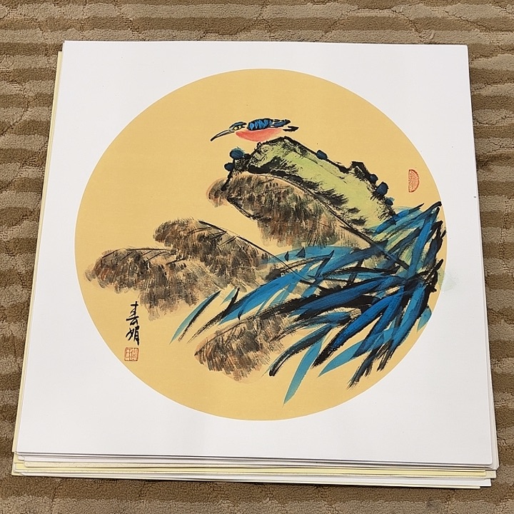 国画花鸟等多种鸟类的栖息50.50