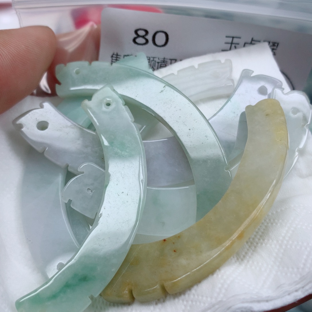 翡翠未镶嵌项链珠子珠