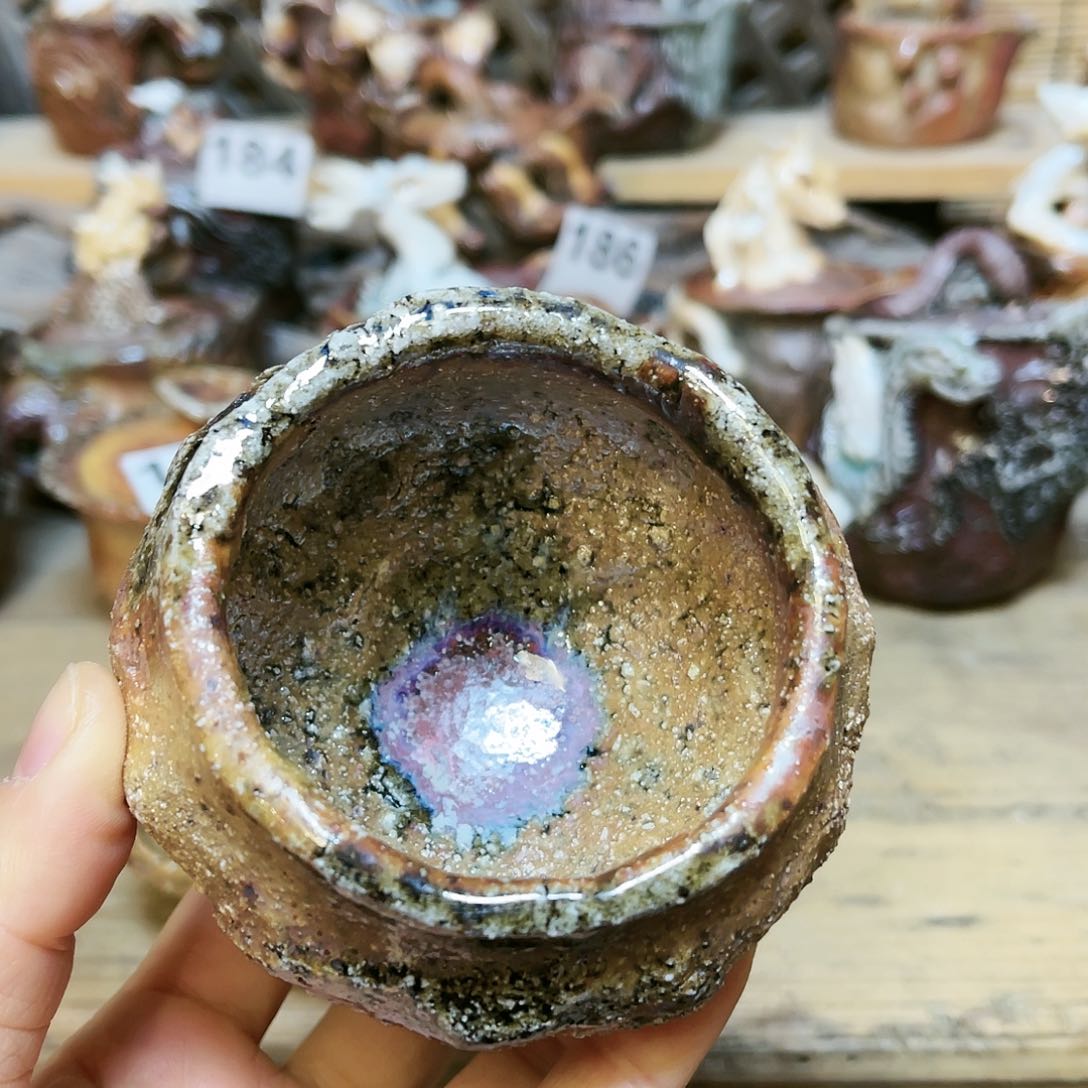 杯柴烧粗陶手捏杯