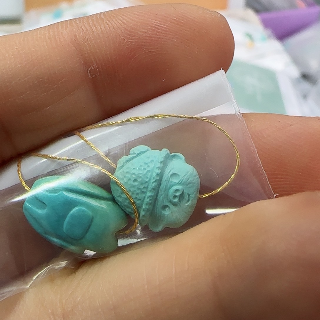 绿松石珠宝半成品未镶嵌